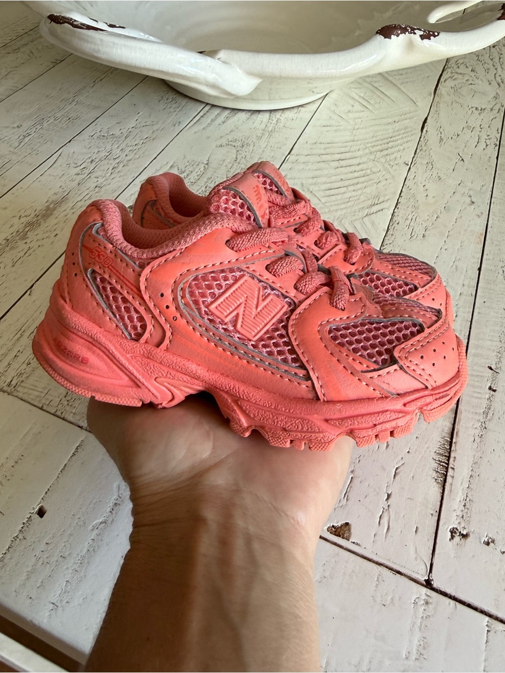 New Balance 530 Bungee Toddlers' Shoes Full Coral sz: 6